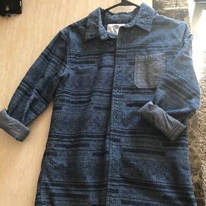 Men’s Casual Button-Up Aztec Long-Sleeve Shirt